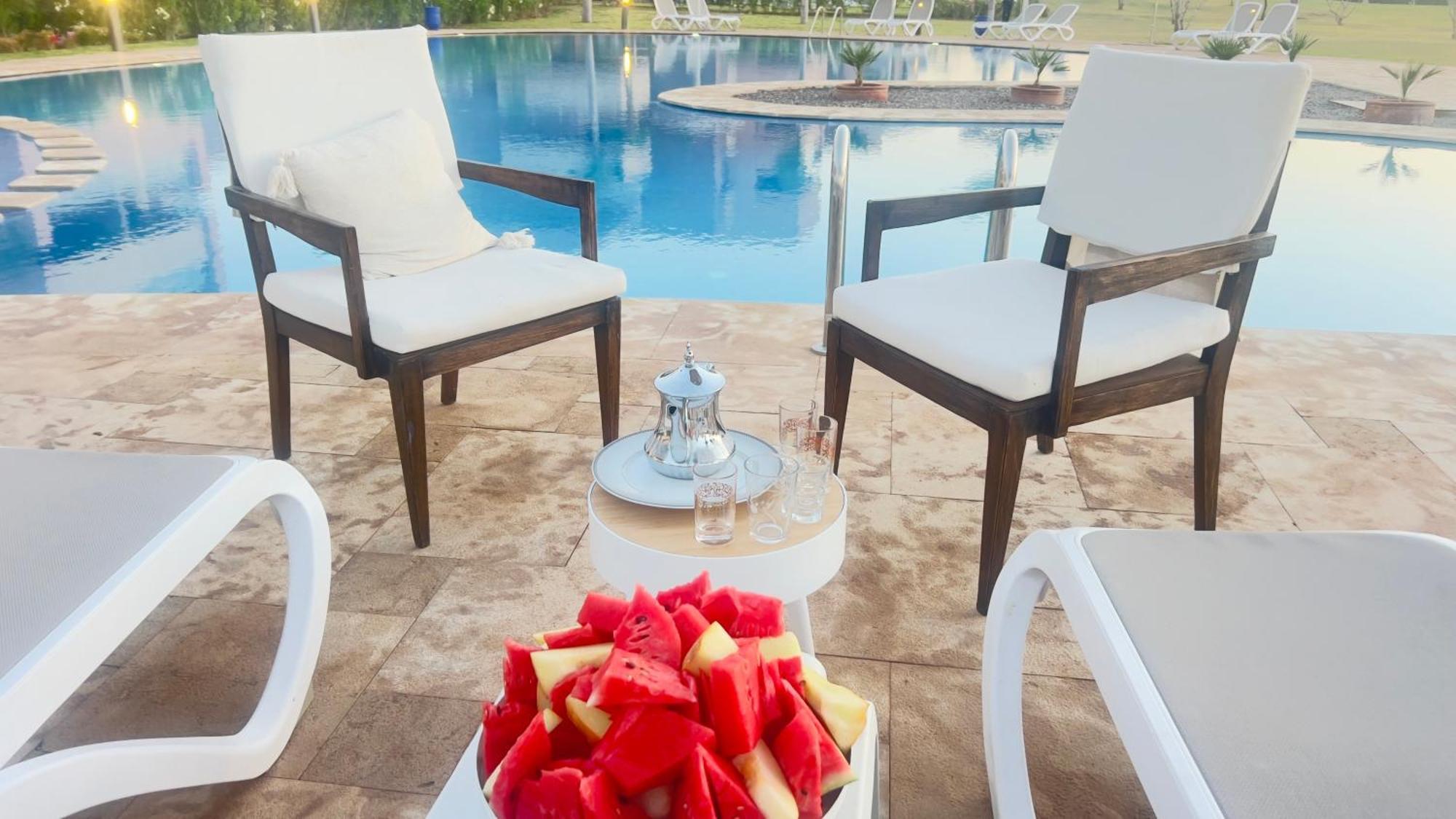 Appartement De Luxe Avec Jardin Vue Sur La Piscine Golf Securise 24H Sur 24 A 5 Minutes De L Aeroport Marrákes Kültér fotó