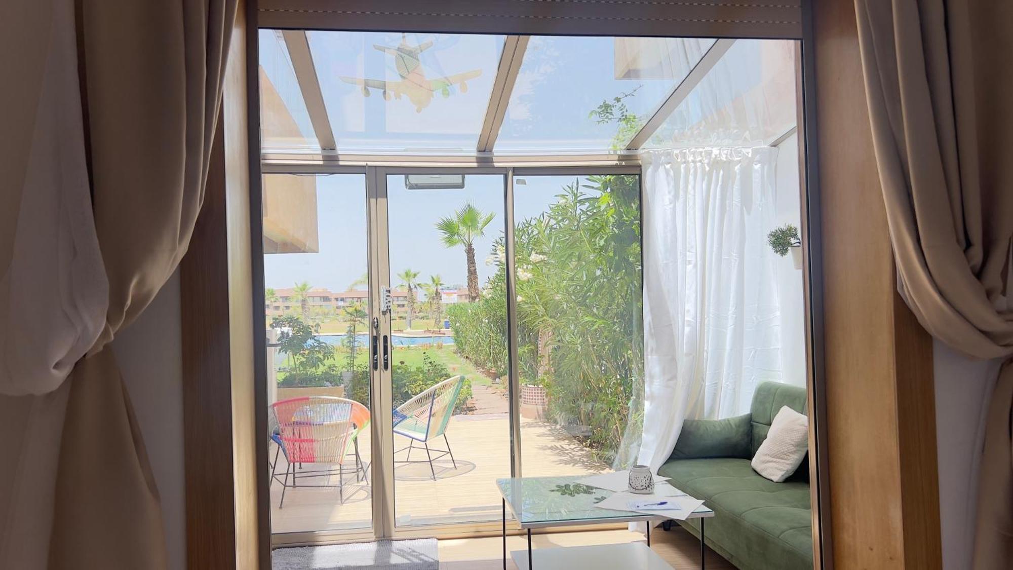 Appartement De Luxe Avec Jardin Vue Sur La Piscine Golf Securise 24H Sur 24 A 5 Minutes De L Aeroport Marrákes Kültér fotó
